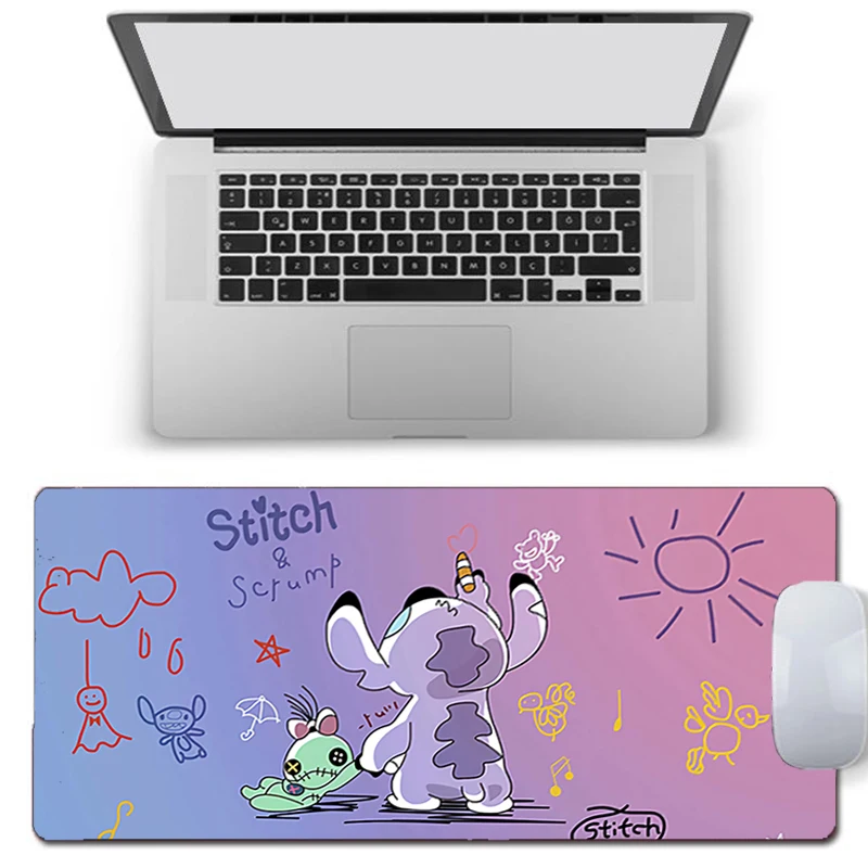 Cute Large Mouse Pad Gamer Computer Mousepad Kawaii Gaming Accessories Mouse Mat Laptop Keyboard Table Cover Mat Desk Pad Stitch