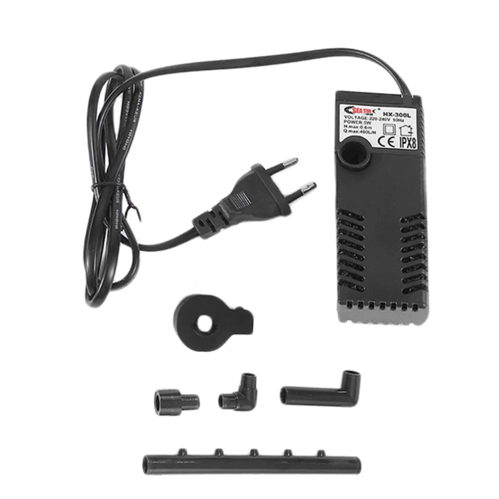 3/5W 3 in 1 Portable Aquarium Internal Filter Multi-Functional Water Pump Fish Tank Filter Fish Tank Submersible Pump 220-240V