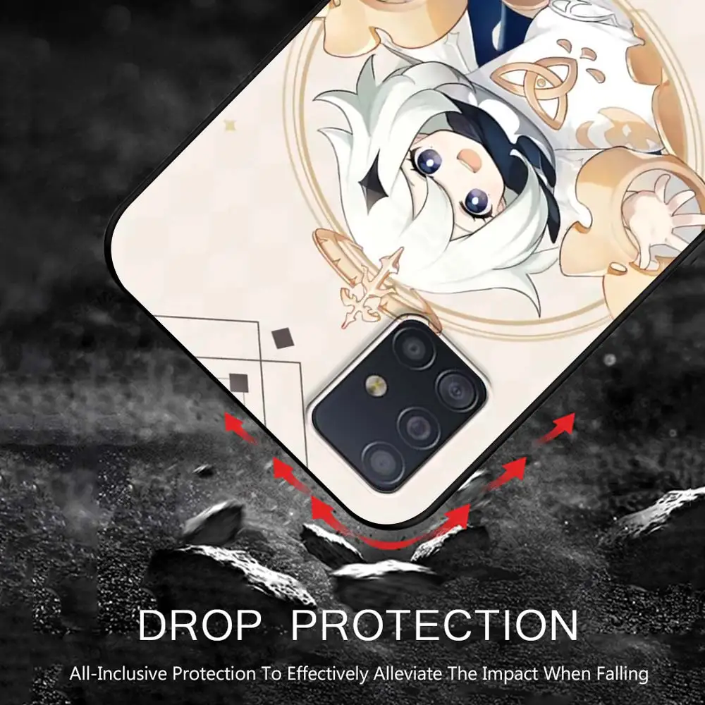 

Phone Case for Samsung Galaxy A51 A71 A70 A50 A40 A20s A30 A10s A20e A10 A02s A01 Silicon Back Cover Genshin Impact Paimon Game