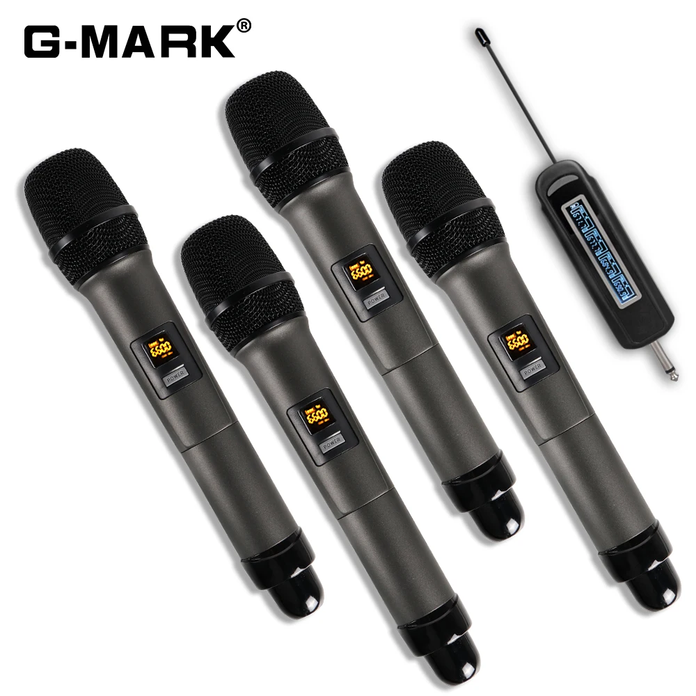 Профессиональный беспроводной микрофон G MARK x 440 для караоке 4 канала