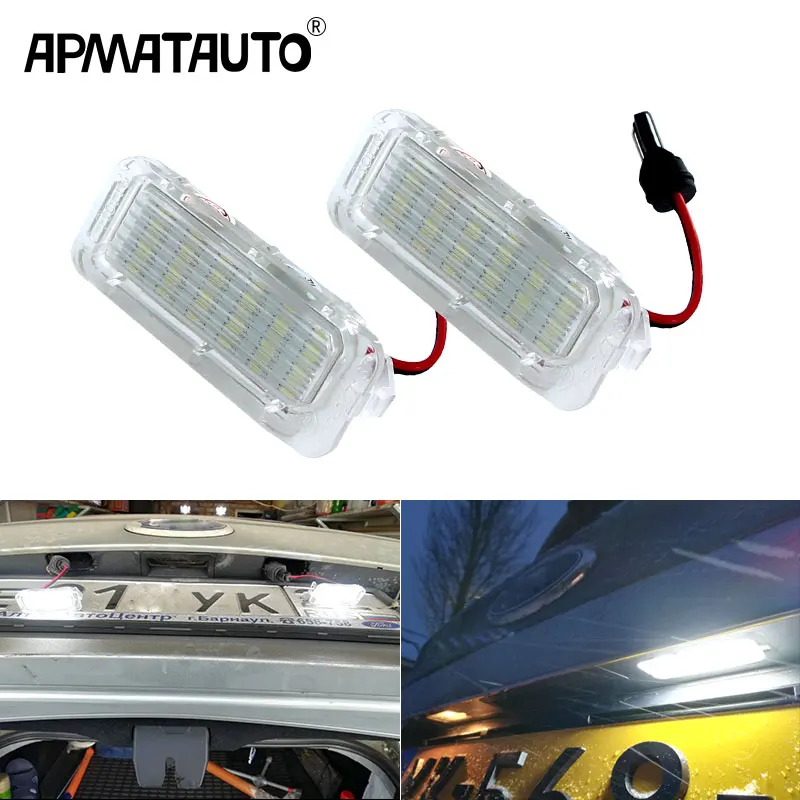 2 шт. 6000K белый ошибок Автомобильный светодиодный номерной знак светильник для Ford