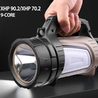 Налобный фонарь Super XHP 90, 2, мощный светодиодный налобный фонарь XHP90, 18650, перезаряжаемый Налобный фонарик, Usb, для рыбалки