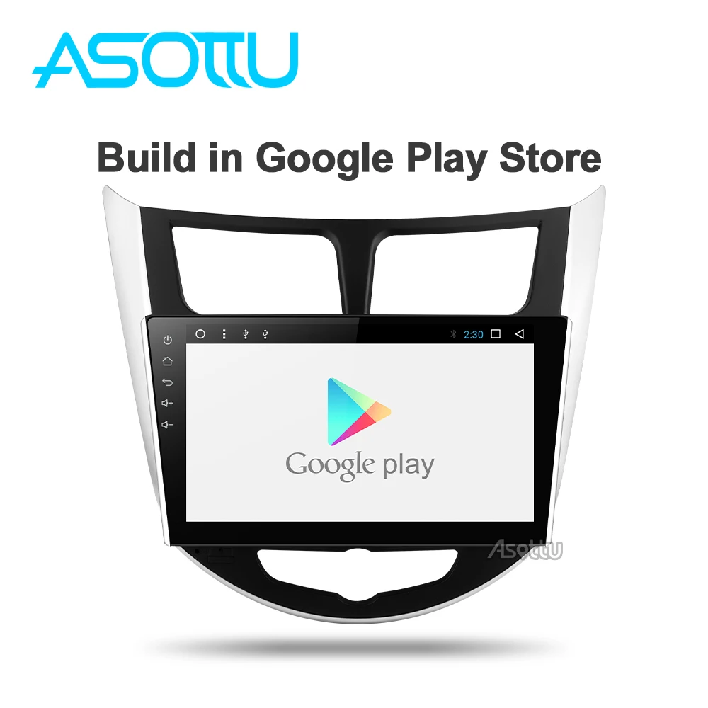 Автомобильный dvd плеер Asottu HY602 Android 9 0 PX6 для Hyundai Solaris 1 Verna Accent 2010 2016 головное