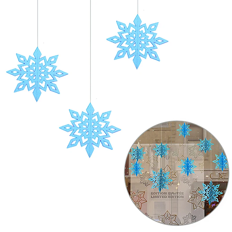 Рождественские украшения в виде снежинок полые рандомные поддельные зимние для