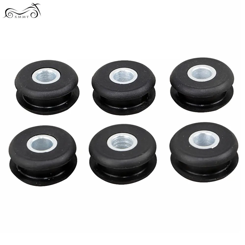 6 шт. черные крепления для бензобака Harley резиновые прокладки модели Softail 1984/1999 FXWG