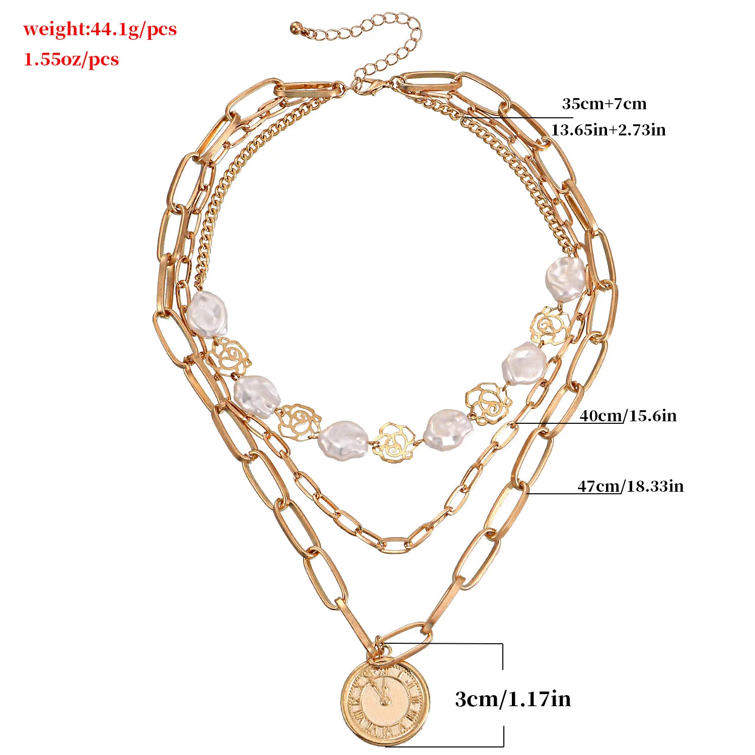 Ожерелье-чокер женское асимметричное из металлического сплава с имитацией