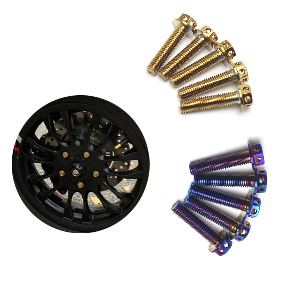 Новинка 5 шт. титановый болт с наконечником для колес M8 vespa Sprint 125 GTS 300 GTV300|Накладки