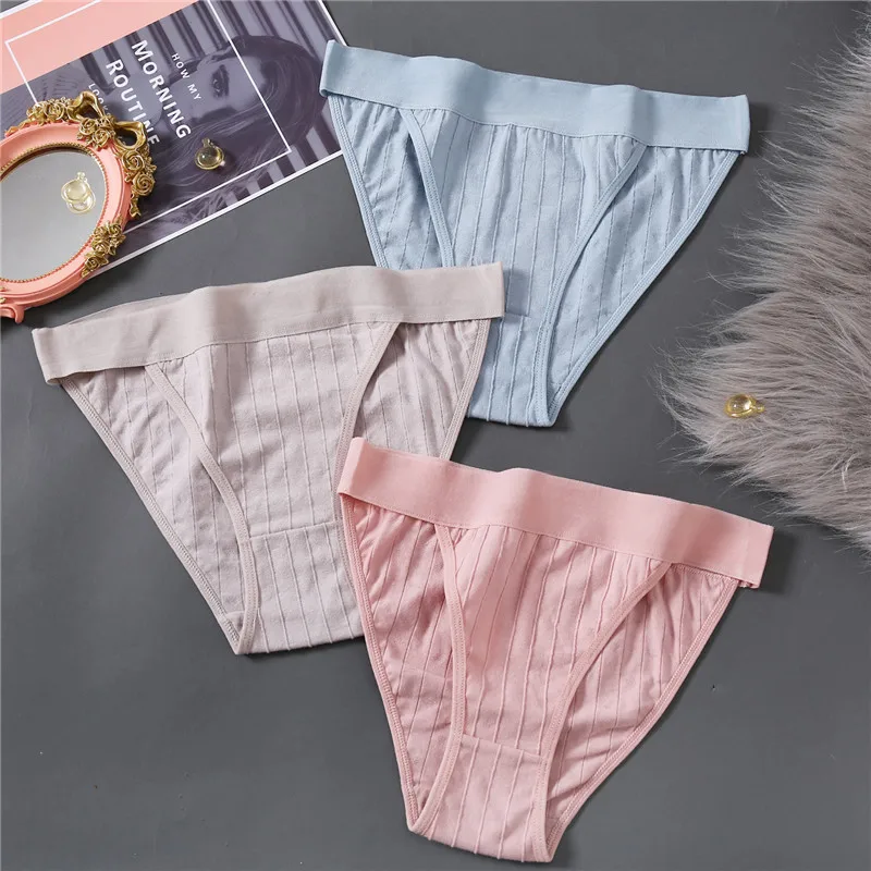 Мягкие женские трусики M XL хлопковые сексуальные трусы с низкой талией дышащее
