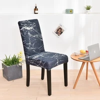 stretch geometric printing chair cover for dining room kitchen wedding banquet hotel chair anti dust protector seat slipcovers