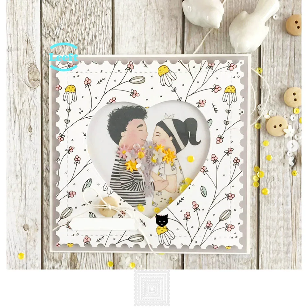 

Квадратный фон с Die металлический Трафаретный вырубной штамп пресс-форм Трафаретный Скрапбукинг Бумага ремесло Ножи лезвие удар трафарет н...