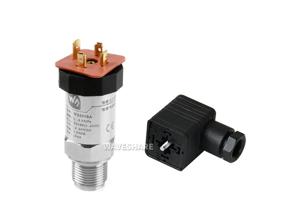 

Waveshare Industrial 2.5MPa Pressure Transmitter,RS485 Bus,Standard Modbus-RTU Protocol,Hydraulic/Barometric/Oil Pressure Sensor