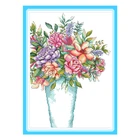 Великолепный букет, наборы для вышивки крестиком, чистый холст, Набор для вышивки, 11CT 14CT, сделай сам, ручная работа, ремесла, картины, домашний декор