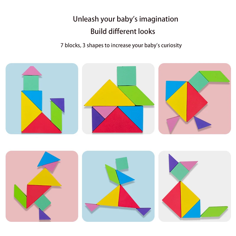 Высококачественная красочная деревянная фотоголоволомка Детская