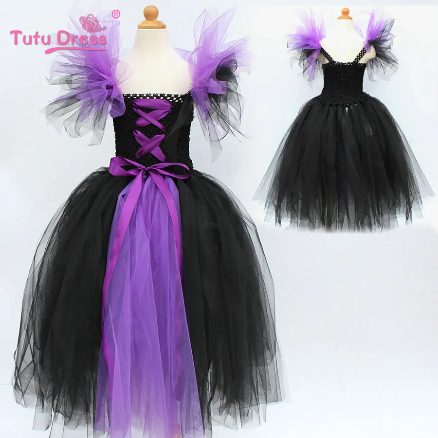 Halloween Tutu Dress Maleficent Evil Queen Fancy Kids Girl Birthday Party Princess Cosplay Costumes for Girls 2-12 Years | Детская