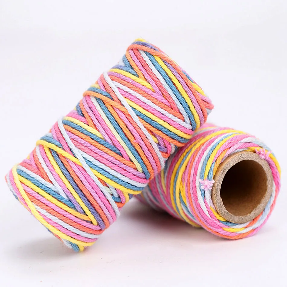 23M 1mm Cotton Rope Macrame Cord Crafts DIY Sewing Rope Ribbon Bow String Gift Wrapping Twine Party Wedding Decor Accessories