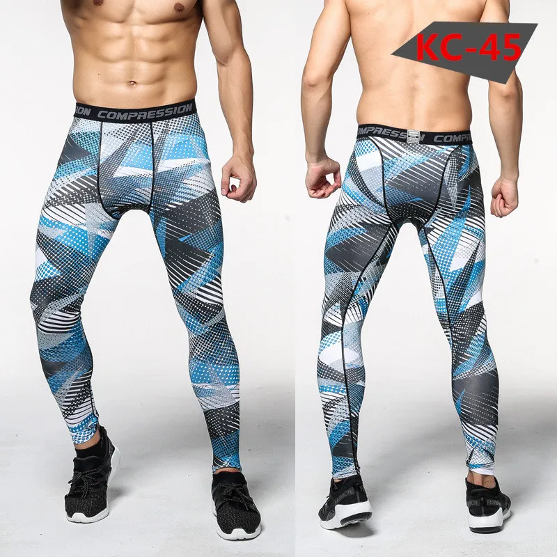 

Camouflage fitness pants men's stretch quick-drying sports running cycling basketball training tights leggings black seamless