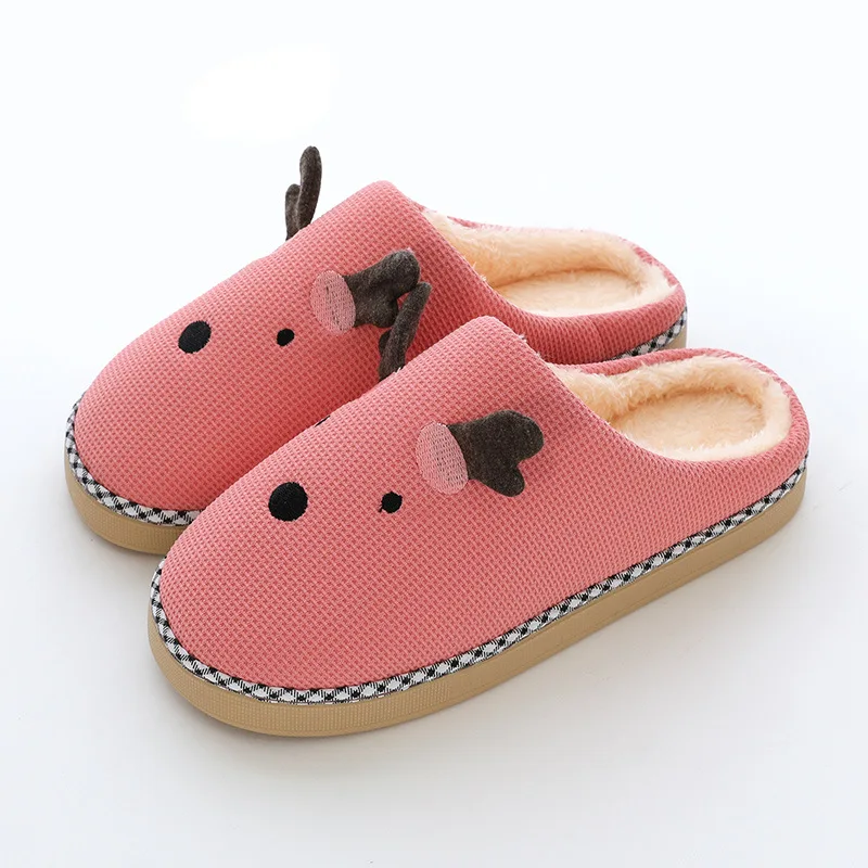 

Новинка, домашние хлопковые тапочки, домашние зимние мешки и сумки для влюбленных, милые Мультяшные женские утепленные бархатные Нескользя...