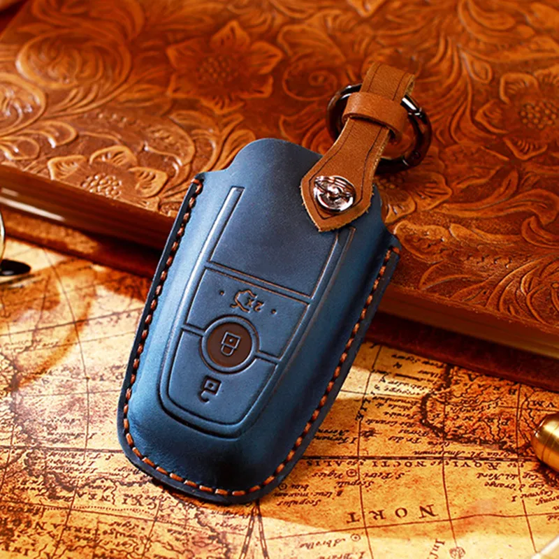 

2019 Anti-fall Car Key Cover Case For Ford Fusion Mondeo Mustang Edge Expedition EXplorer 2018 Auto Shel Keychain Car-Styling