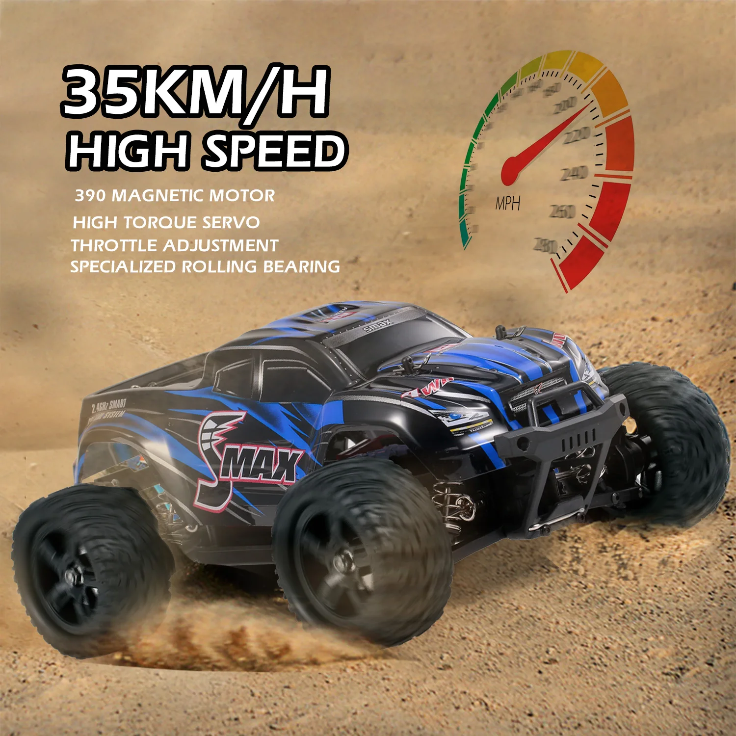 REMO HOBBY 1631 RC Car 35km/h High Speed 1/16 2.4 GHz 4WD RC Buggy Racing Big Foot Off Road Car RTR RC Toys Gifts