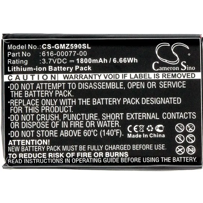 

1800mAh GPS, Navigator Battery for Garmin Zumo 590, 590LM, 595, Zumo 595LM, 010-01603-10