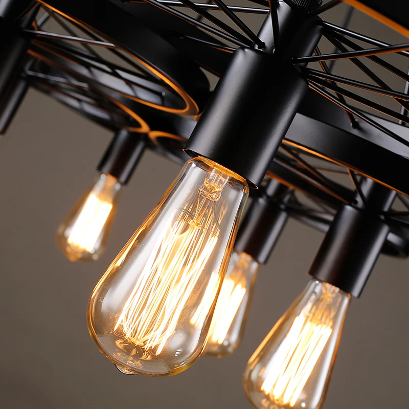 Loft Industrial Wind Chandelier Personality Creative Restaurant Bar Iron Net Retro Nostalgic Lights | Освещение