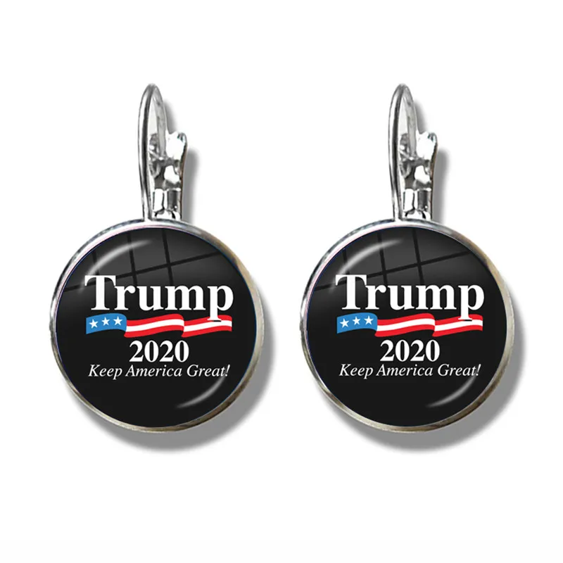 Keep America Great 2020 USA Trump коллекция стекло кабошон серебро серьги ювелирные изделия для