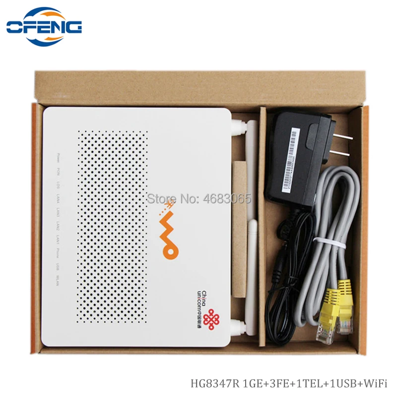 Бесплатная доставка Huawei HG8347R ONU ONT 1GE + 3FE 1TEL 1USB wifi английская прошивка такая же