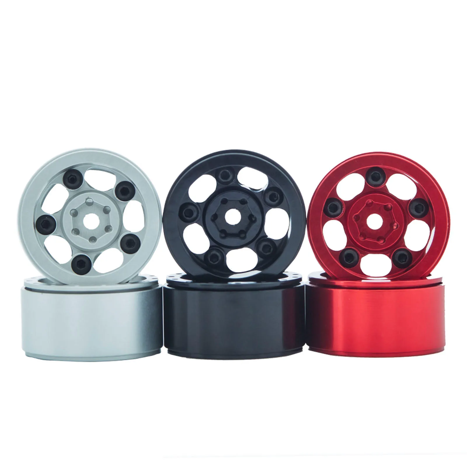 

2 шт. 2,1 "металлический обод колеса концентраторы для осевой SCX24 ригель C10 JLU B-17 машинка на радиоуправлении