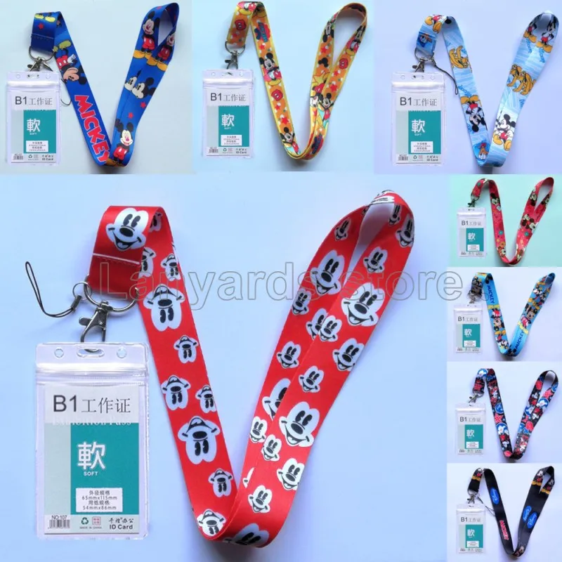 Лот мультфильм Микки Мобильный телефон ремни веревка шейный ремень