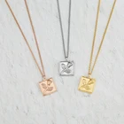 Цепочка с подвеской в виде цветка розы из нержавеющей стали, 10 шт.лот