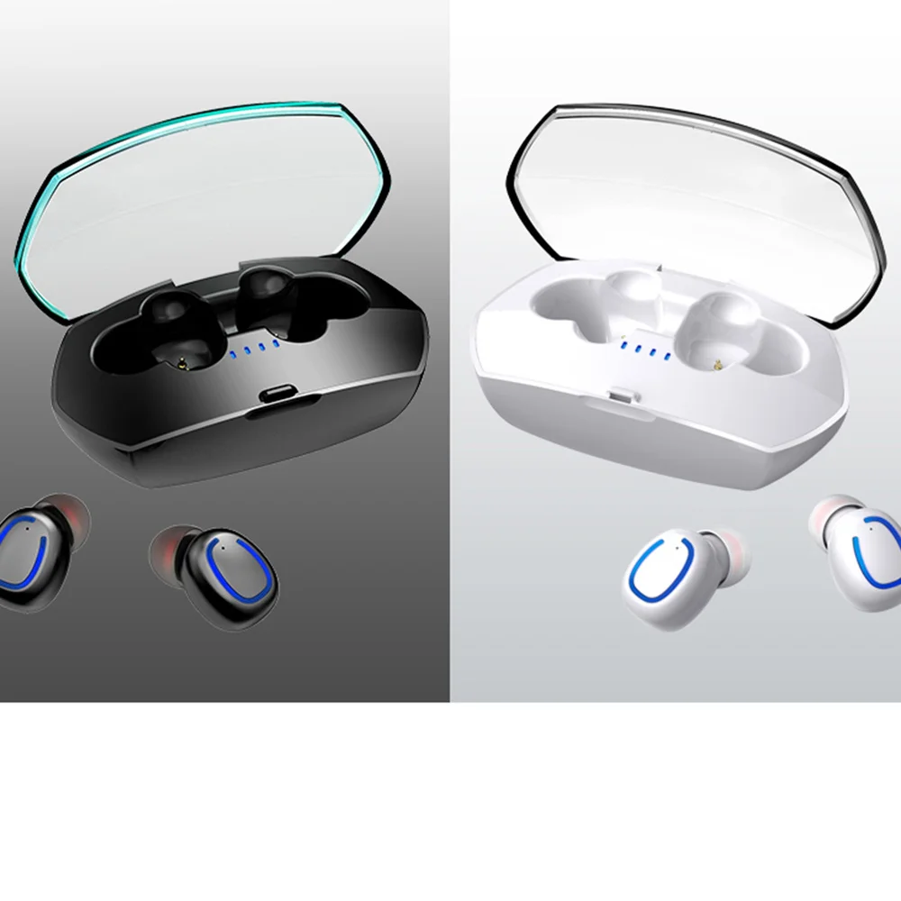 1 пара TWS гарнитуры Беспроводные наушники Гарнитура Мини с зарядным устройством