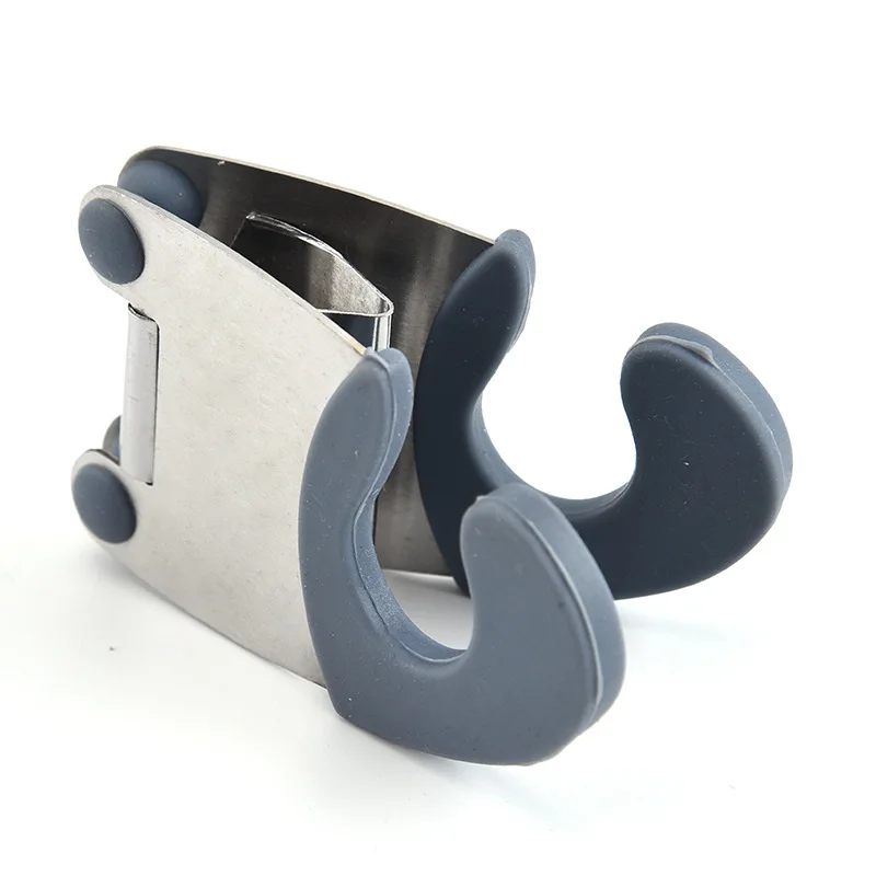 

Anti-scalding Rubber Multi-function Pot Side Clips Spoon Holder Cooking Tools Convenient Stainless Steel Kitchen Accessories