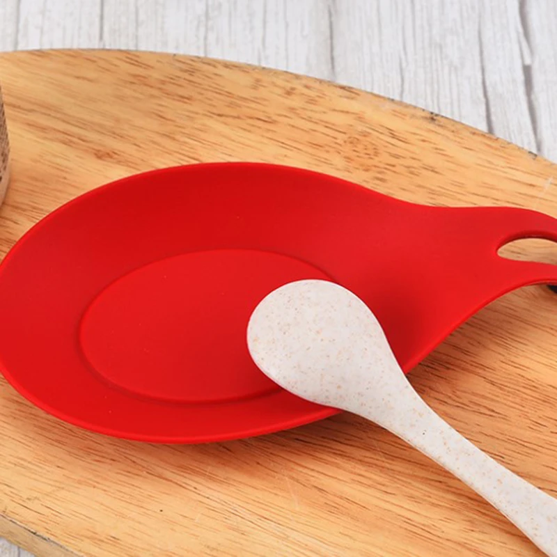 

1pc Silicone Spoons Spatula Pads Mats Insulation Saucers Rice Racks