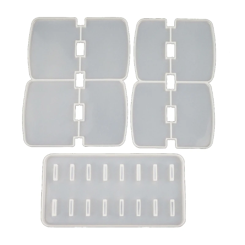 

Crystal Epoxy Resin Mold Cosmetic Eyeshadow Tray Storage Rack Silicone Mould N58F