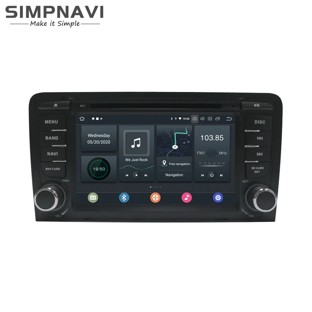 Автомагнитола DAB + 7 дюймов Android Bluetooth для AUDI A3 S3 RS3 Rockchip PX6 встроенный Carplay DSP 15