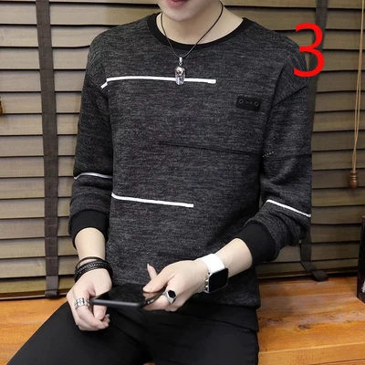 

Long-sleeved t-shirt male Slim Korean version of the trend of cotton wild sweater thin section shirt