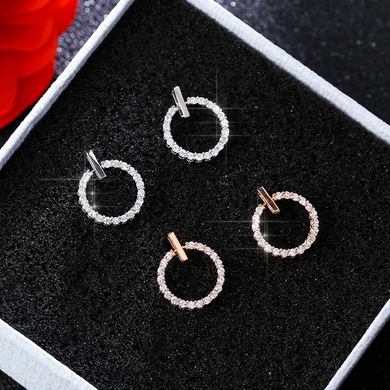 S925 Серебряная игла женственность Корейская индивидуальность простые серьги
