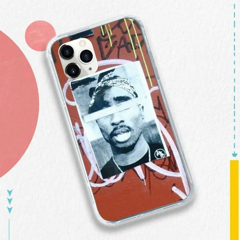 

Rapper 2pac Tupac singer Phone Case for iPhone 11 12 mini pro XS MAX 8 7 6 6S Plus X 5S SE 2020 XR