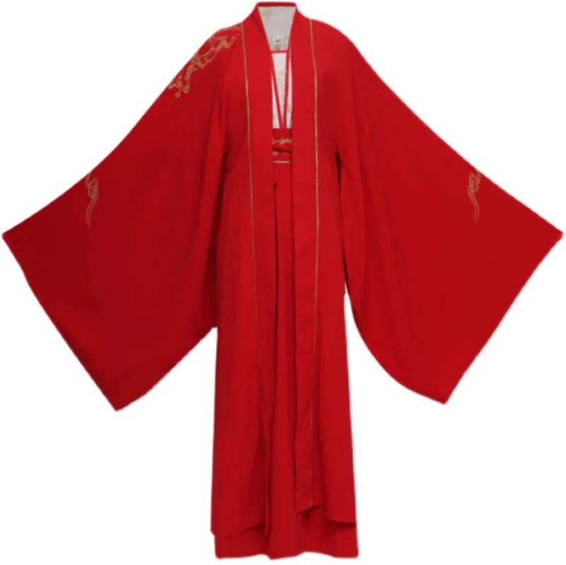 Костюм древнекитайского Hanfu для мужчин/женщин, набор платьев, переобъемные карнавальные костюмы для пар, красная куртка для женщин и мужчин плюс размер 4XL.