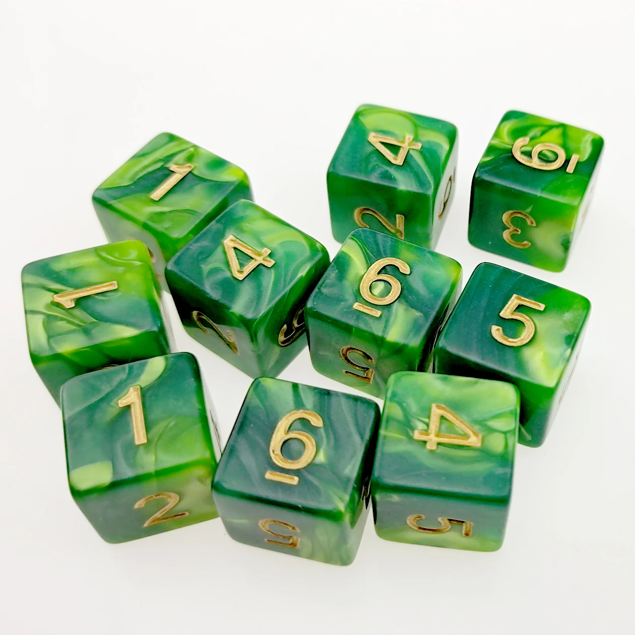 

Rollooo Dice 10pc/set D6 Mix color Digital Dice Rpg dice