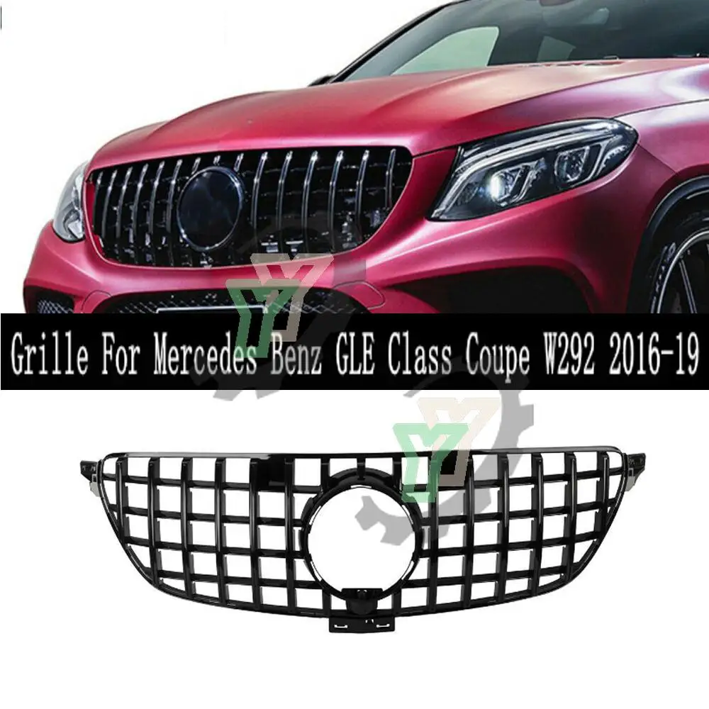 

GT стиль передний бампер решетка для Mercedes-Benz GLE Coupe C292 W292 2016-19 GLE350 GLE400 GLE500 гоночный гриль