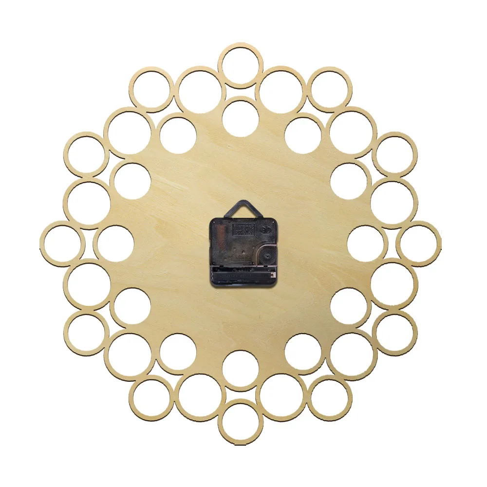 Пузырь Дизайн абстрактные круги деревянные настенные часы Стиль минималистский