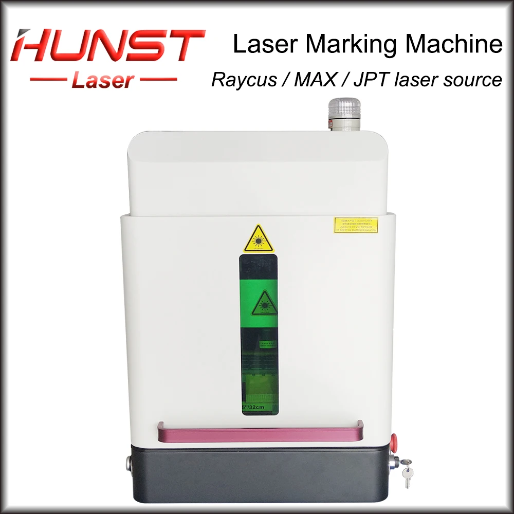 Оптоволоконная лазерная маркировочная машина Hunst закрытая 20 Вт 30 50 70 100 JPT MAX Raycus