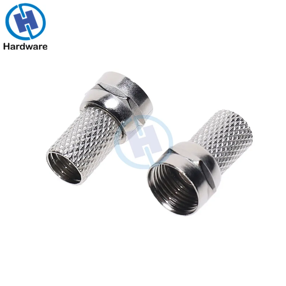 50 шт. 75 5 F разъем типа винта для RG6 спутниковой ТВ антенны коаксиальный кабель Twist On