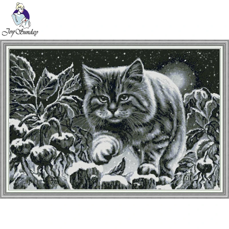

Joy Sunday,cat,Animal pattern cross stitch,Cartoon cross stitch pattern,Needlework counted cross-stitch pattern,cross stitch set