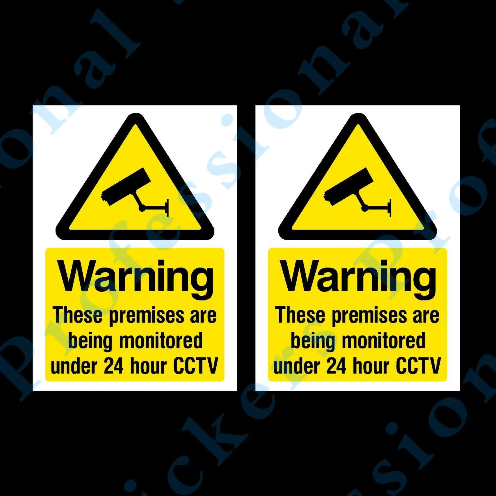 

2x CCTV These Premises are Monitored A6 Rigid Plastic Sign 100x150mm (MISC10) Waterproof Vinyl stickers for car Motos
