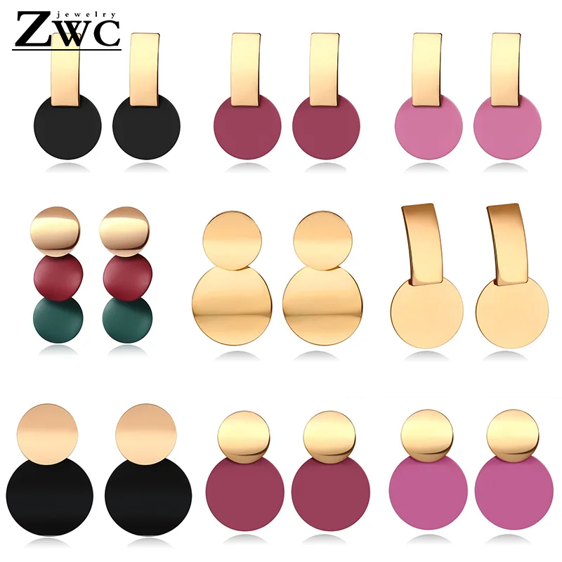 Крена 2020 модные массивные серьги с большими серьга геометрической формы для