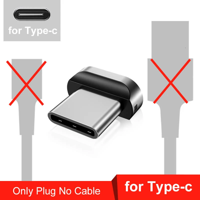 Быстрое магнитное зарядное устройство Elough 3,0 4,0 Micro USB кабель для iPhone samsung Xiaomi Быстрый Магнитный шнур для зарядки телефона type C кабель - Цвет: Only Type C Plug