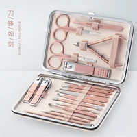 newest color 18 tools stainless steel manicure set professional nail clipper kit of pedicure paronychia nippers trimmer cutters