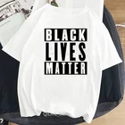 Женская футболка с надписью Black Lives, с принтом материя